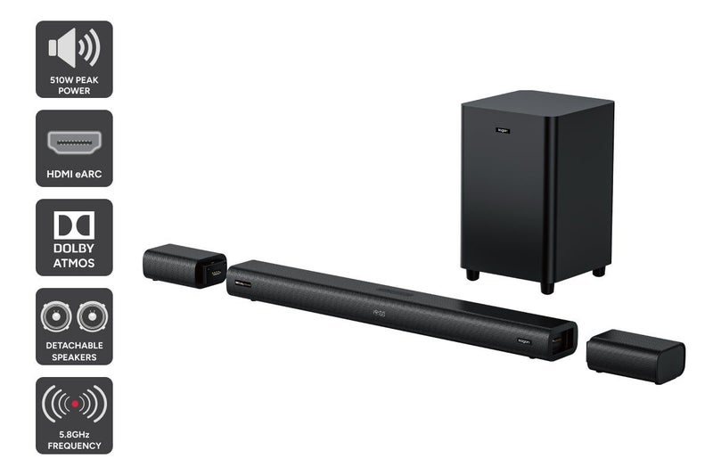Kogan 7.1.4 Channel Dolby Atmos Soundbar with Detachable Surround Speakers Carousel 2
