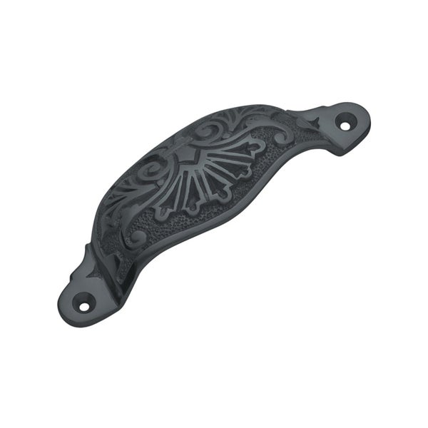 Tradco Ornate Cupped Drawer Pull - Available in Various Finishes Carousel 1