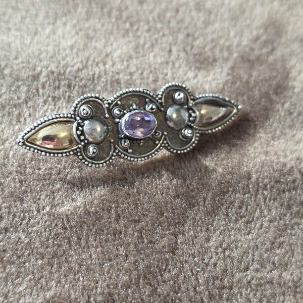 Sterling silver Amethyst brooch Carousel 2