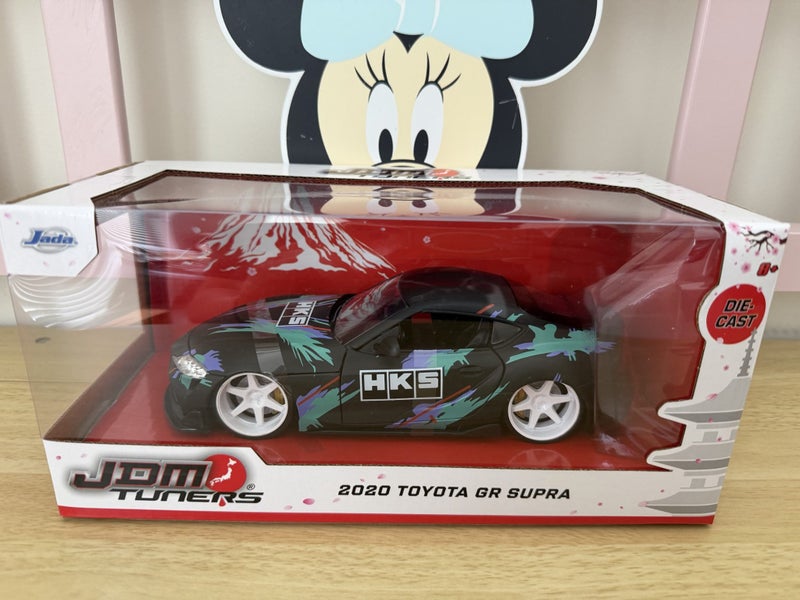 Jada 1:24 JDM 2020 Toyota GR Supra HKS Diecast Model Car Black 37023 New In Box Carousel 1