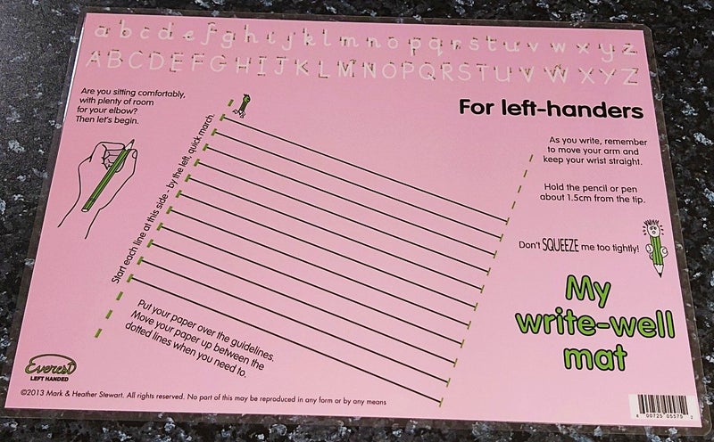 My A3 Write-Well Mat for Left and Right-Handers - Pink Carousel 1