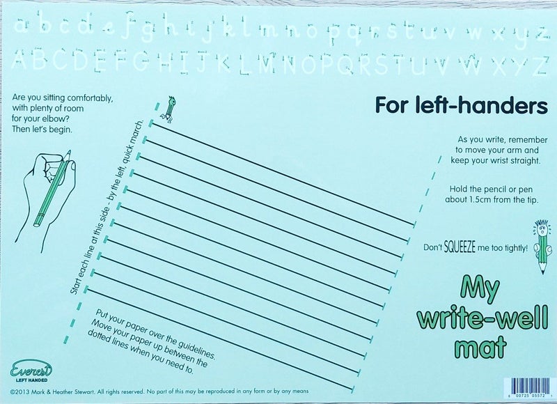 My A3 Write-Well Mat for Left and Right-Handers - Green Carousel 1