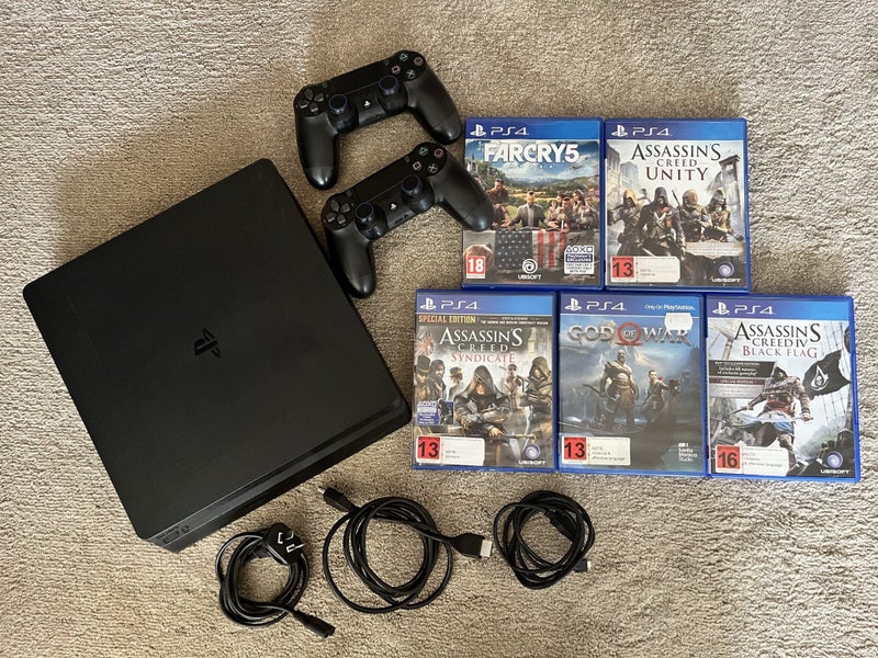 Ps4 slim 1TB + 2 controllers + 5 games Carousel 1