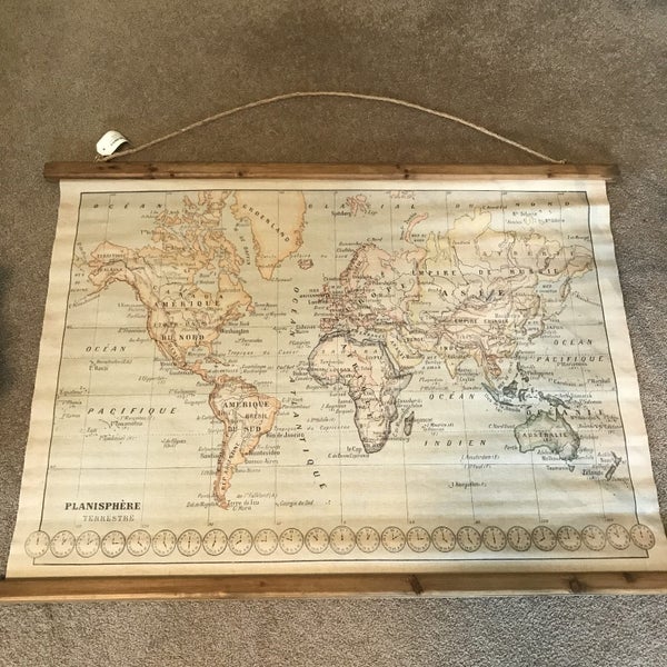 MAP OF THE WORLD ie LINEN BRAND NEW($$1-00 RESERVE)…. Carousel 2
