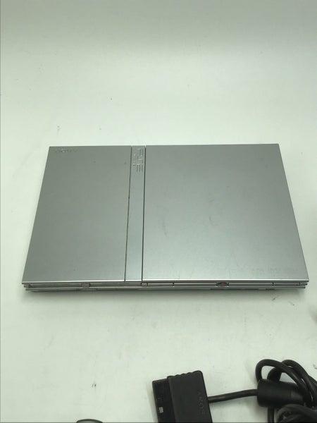 * Silver Slim PS2 Console w/ Controller & Cables! * Carousel 2