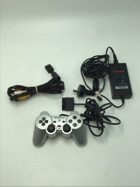 * Silver Slim PS2 Console w/ Controller & Cables! * Carousel 5