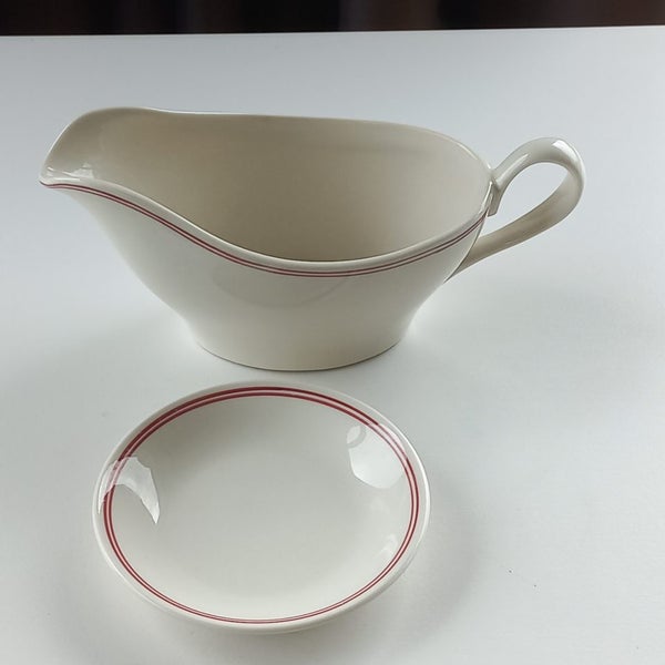 Crown Lynn Double Red Line Hospital Ware Butter Dish Carousel 3