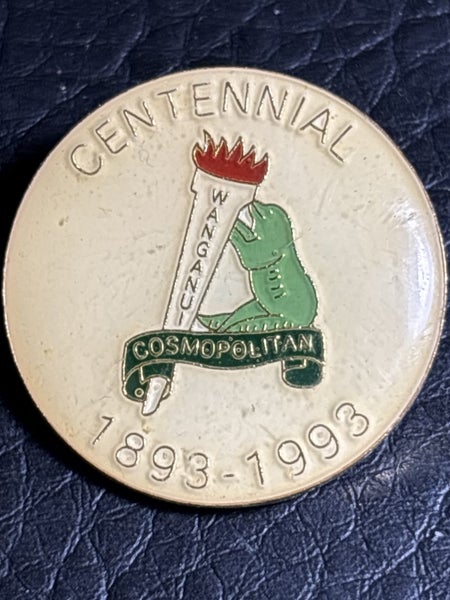 Wanganui Cosmopolitan club centenary badge 1993 Carousel 1
