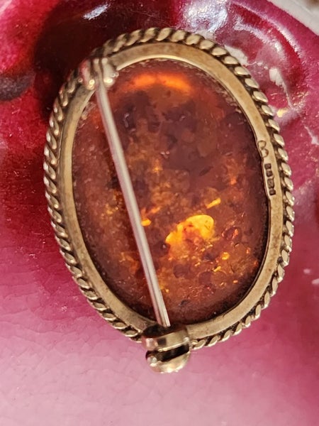 Antique 9ct Gold Amber Brooch $1 Reserve Carousel 10