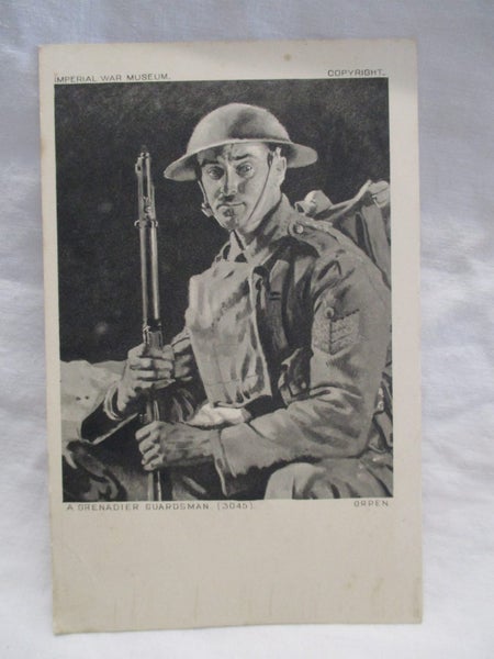 A Grendier Guardsman - Orpen - Imperial War Museum Postcard - BH 4034 Carousel 1
