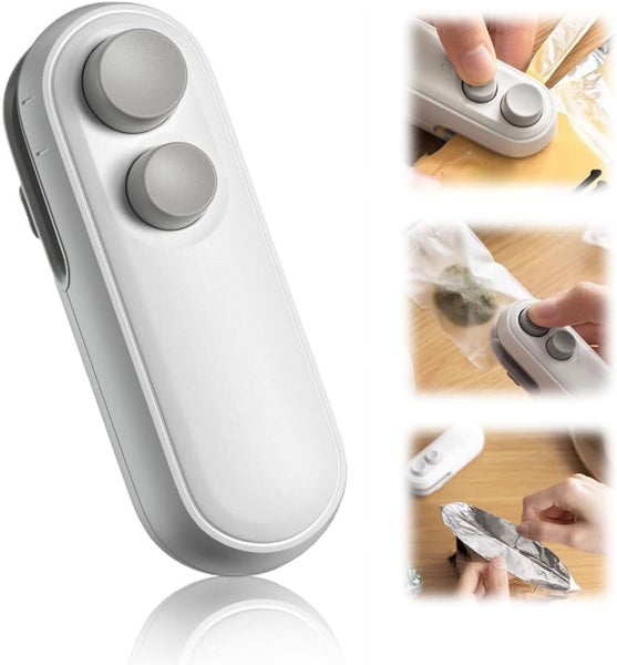 Mini Bag Sealer - Chip Bag Sealer Heat Seal with Cutter & Magnet, Portable Mi Carousel 2