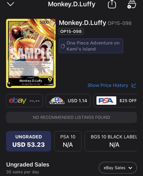 One piece Monkey.D.Luffy OP15-098 Carousel 5