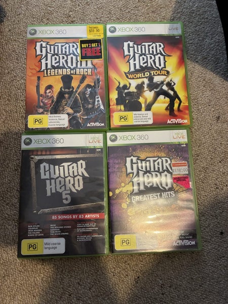Xbox 360 Guitar Hero Games x4 Carousel 1