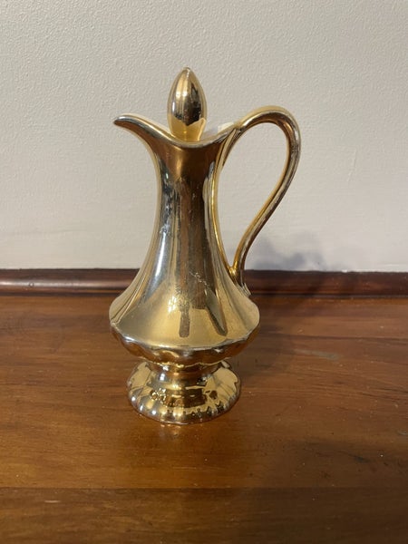 Vintage Crown Devon Gold Lustre Decanter Carousel 1