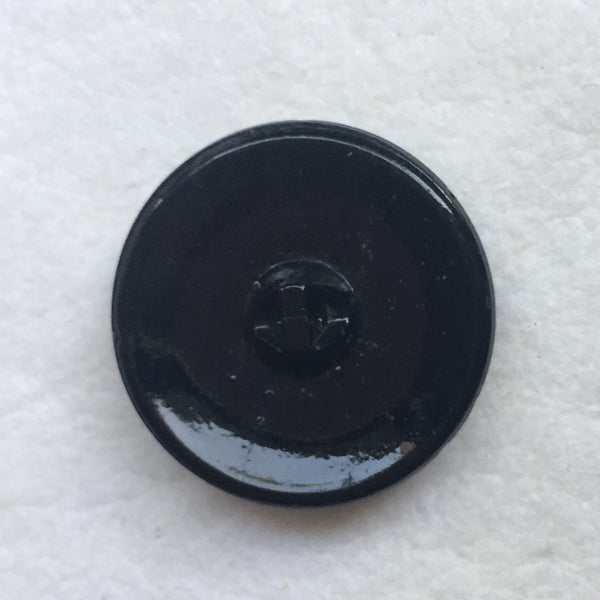 BUTTONS -Vintage Black Glass (g) Carousel 2