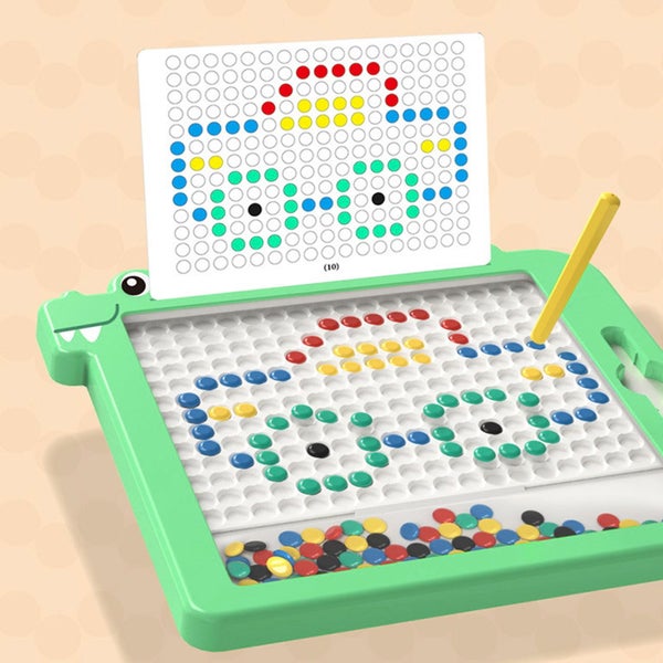 Magnetic Doodle Drawing Board, Dinosaur Magnetic Dot Art Doodle Pad for Toddl Carousel 2