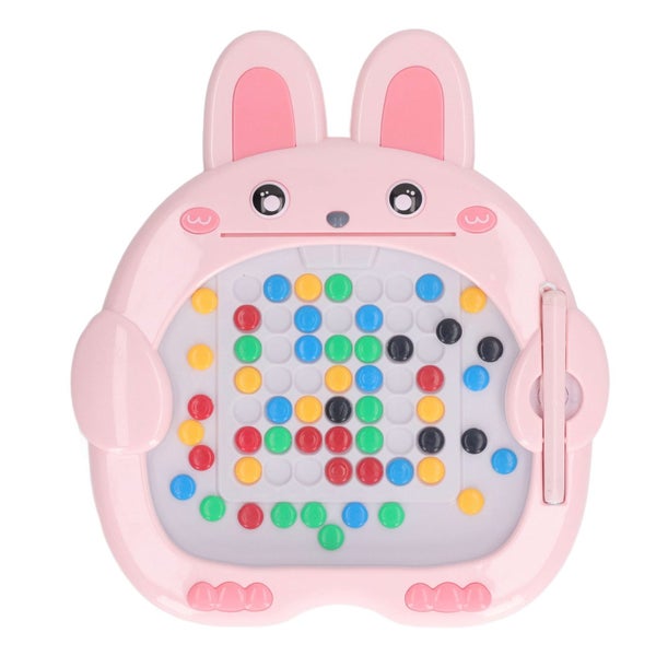 Magnetic Drawing Board for Kids, Magnetic Dot Art Toy Bunny Shape Educational Carousel 1
