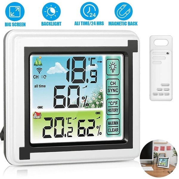 Indoor Outdoor Thermometer and Hygrometer Wireless Weather Stations,Temperatu Carousel 1