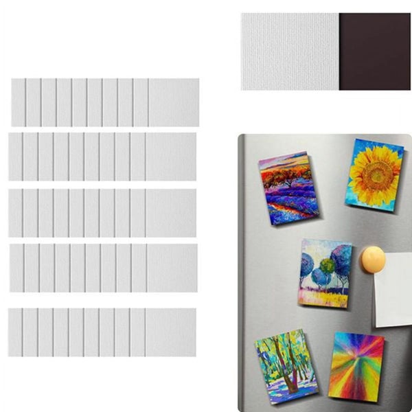 25 Pcs Magnetic Painting Canvas Panel Mini Boards Blank Canvases for Art Gift Carousel 1