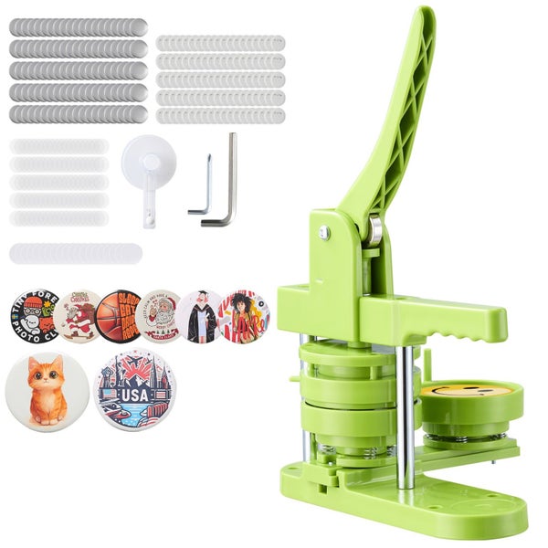 New Button Maker Machine Plastic Pin Maker 75 mm 100pcs Button Parts Badges Carousel 1