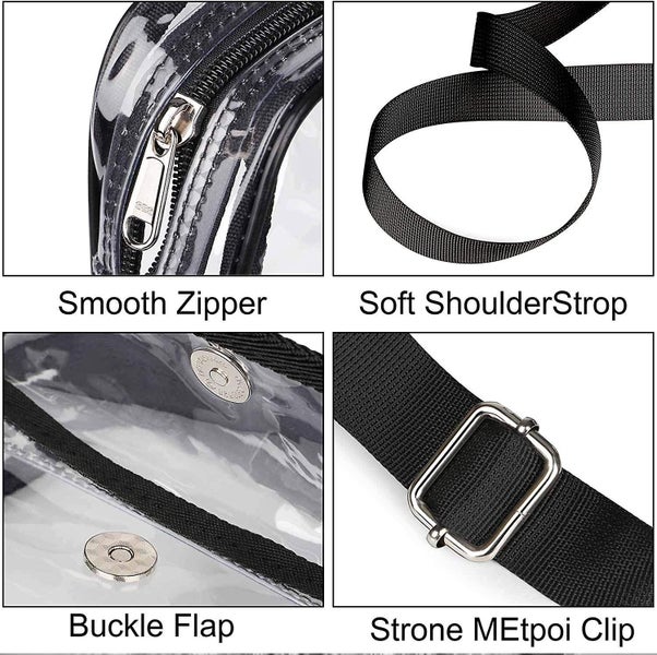 Clear Crossbody Bag | Stadium Approved Clear Purse | Shoulder Bag Carousel 2