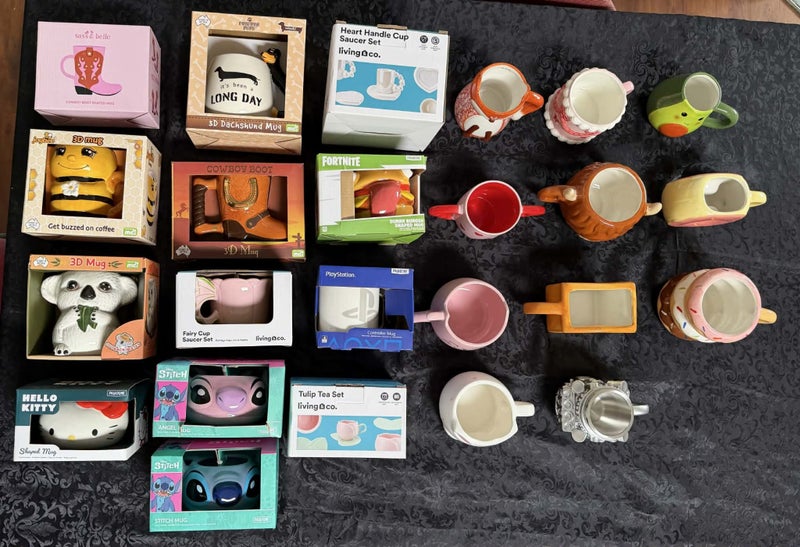 Unique 3D Mug Collection - 26 Brand New Mugs!