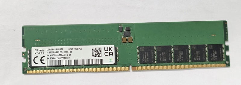 RAM DDR5 32GB DDR5-5600 ECC UDIMM 2Rx8 Memory RAM DDR5 SK Hynix Carousel 1