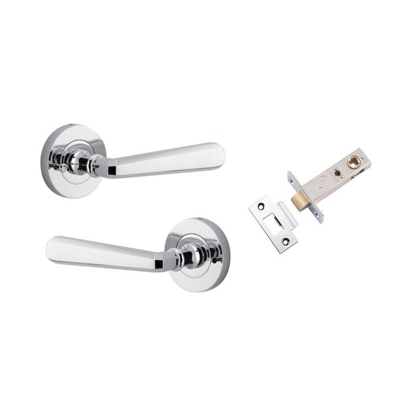 Iver Copenhagen Door Lever Handle on Round Rose Inbuilt Privacy Carousel 1