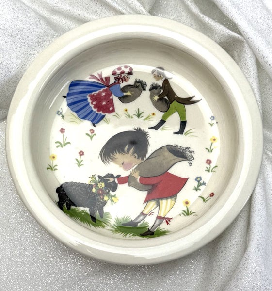 Vintage Ceramic Nursery Bowl by Crown Lynn Carousel 1