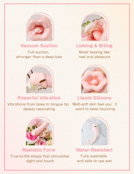 Seductive Blossom - Smart Device | Tongue Tracing & Gentle Biting Carousel 2