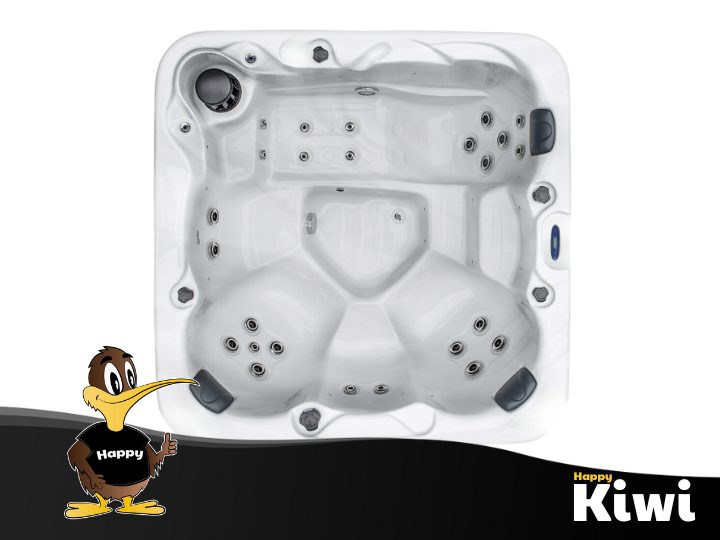 Waiwera Spa with internal steps - Black Marble/Alpine White Marble Carousel 1