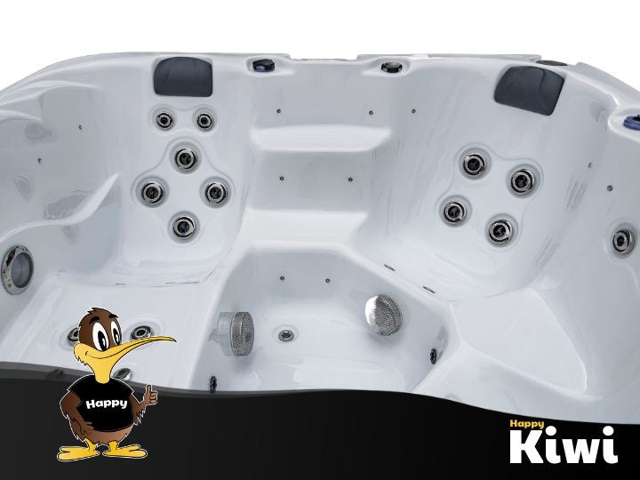 Waiwera Spa with internal steps - Black Marble/Alpine White Marble Carousel 2