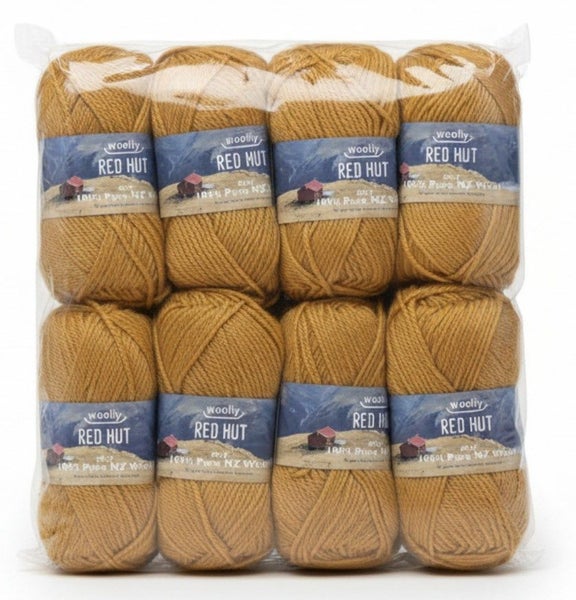 Woolly Red Hut 8 ply 8 pack ****$1 RESERVE CLOSING DOWN SALE*** Carousel 1