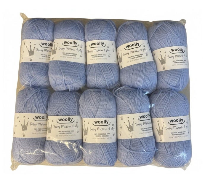 Woolly Baby Merino 10 pack - 4ply - ***$1 RESERVE CLOSING DOWN SALE RRP$89.00*** Carousel 1