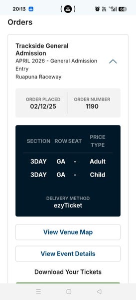 V8 supercars GA 1x adult 1x child Carousel 2