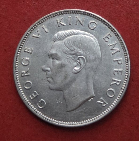NEW ZEALAND SILVER HALFCROWN COIN 1944, KEY DATE, gVF!, $1 RES!! Carousel 2