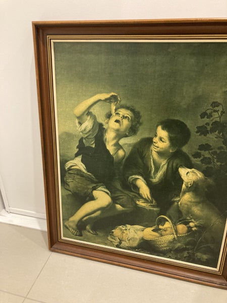 Framed Picture of Boys Eating. (Artist Murillo) Carousel 1