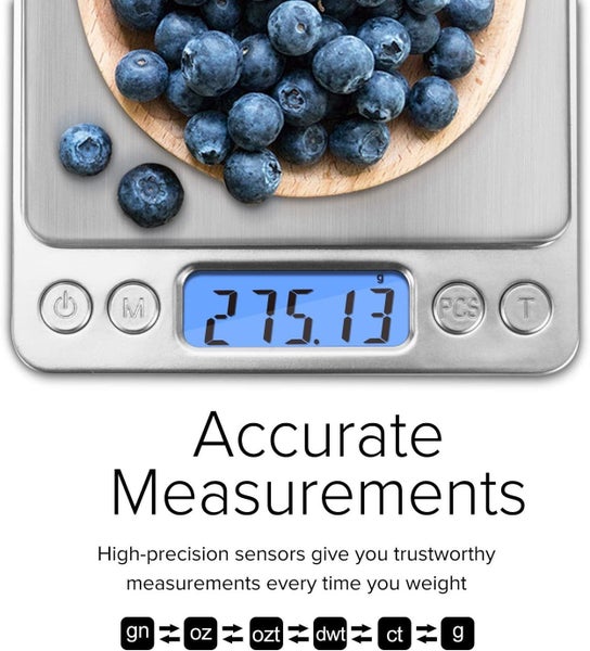 Digital Kitchen Scale, 1000g/ 0.01g Pocket Cooking Scale with 2 Trays, Food C Carousel 2