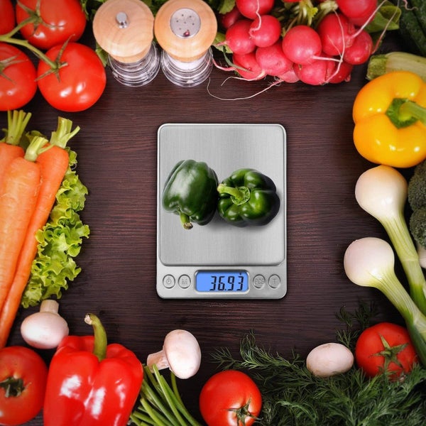 Digital Kitchen Scale, 1000g/ 0.01g Pocket Cooking Scale with 2 Trays, Food C Carousel 8