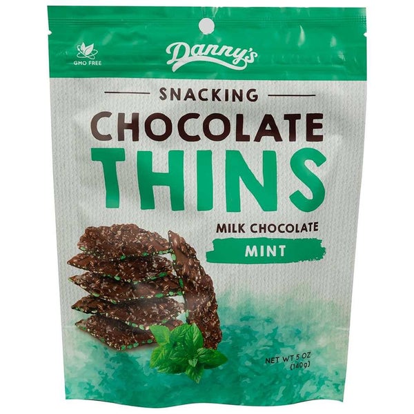 Danny's Snacking Chocolate Thins Milk Chocolate Mint 140g Carousel 1