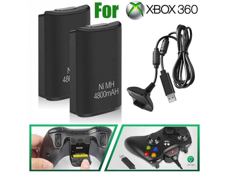 XBOX 360 Controller Battery and Charger Cable Carousel 1