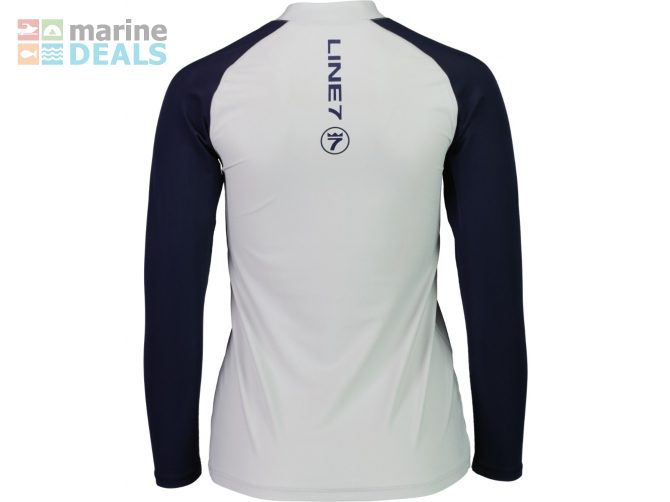 Line 7 Harbour UPF50 Womens Rash Vest Navy/Grey 10 Carousel 2