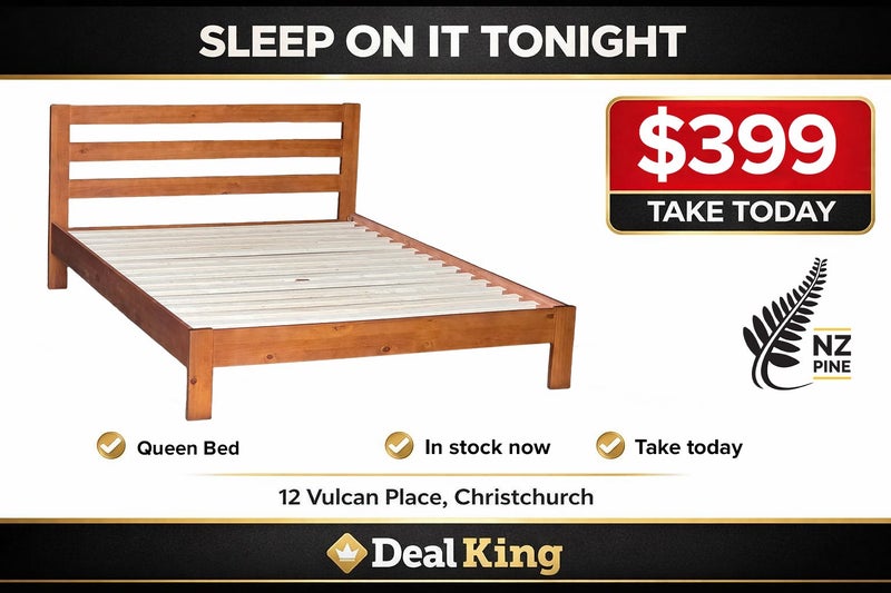 • QUEEN SLAT BED $399 • Carousel 1