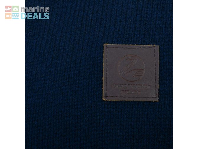 Swanndri Mens Mariner Wool Zip Neck Jersey Navy L… Carousel 5