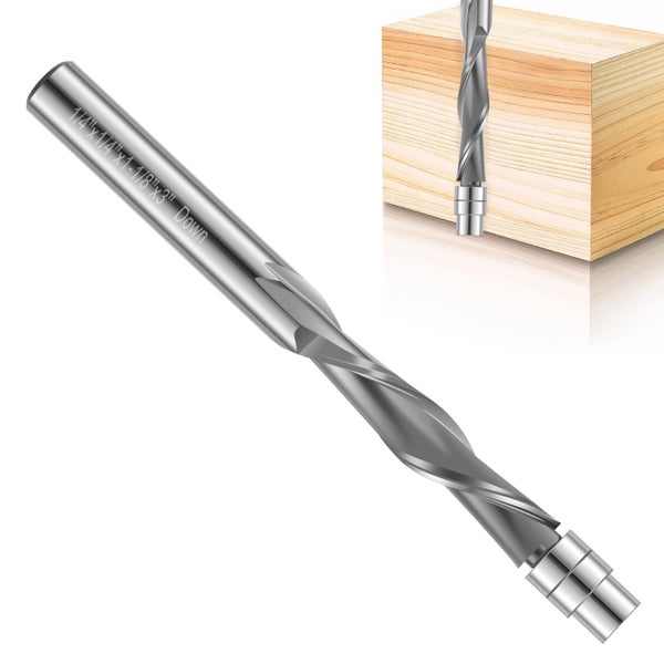 Downcut Spiral Flush Trim Router Bit Sturdy Carbide Flush Cut Router Bit with Carousel 1