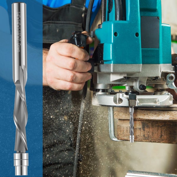 Downcut Spiral Flush Trim Router Bit Sturdy Carbide Flush Cut Router Bit with Carousel 9