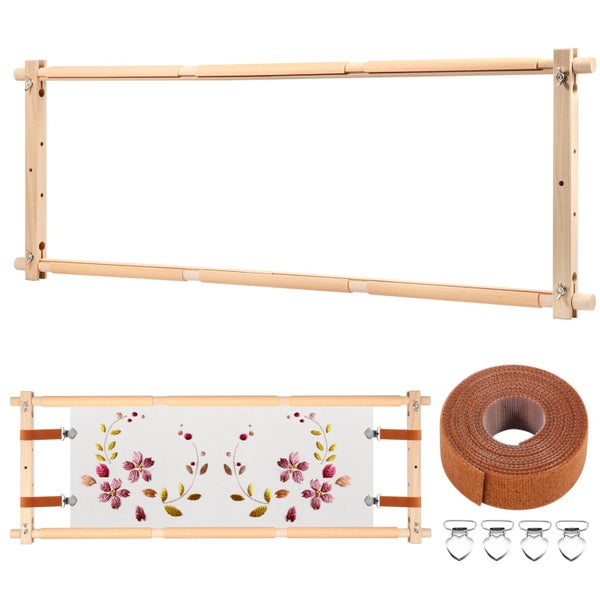 Embroidery Scroll Frame Wooden Cross Stitch Scroll Frame Rotated Needlepoint Carousel 1