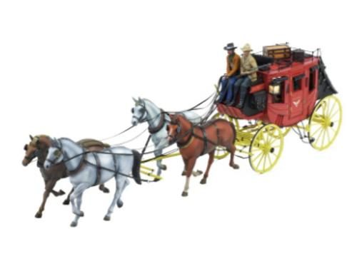 Wooden Ship - 2 horses: 1/12 Stage Coach Carousel 5