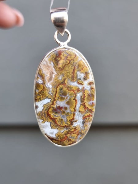 Seam Agate Pendant Sterling Silver Carousel 1