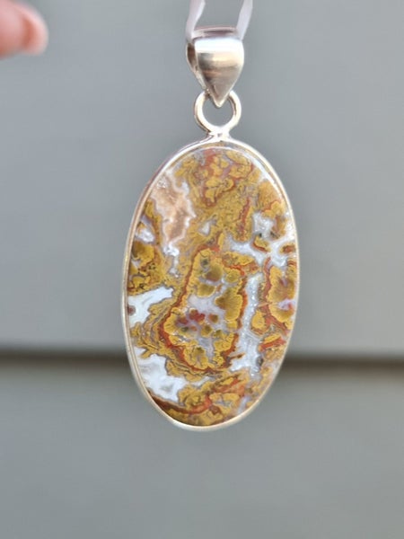 Seam Agate Pendant Sterling Silver Carousel 2